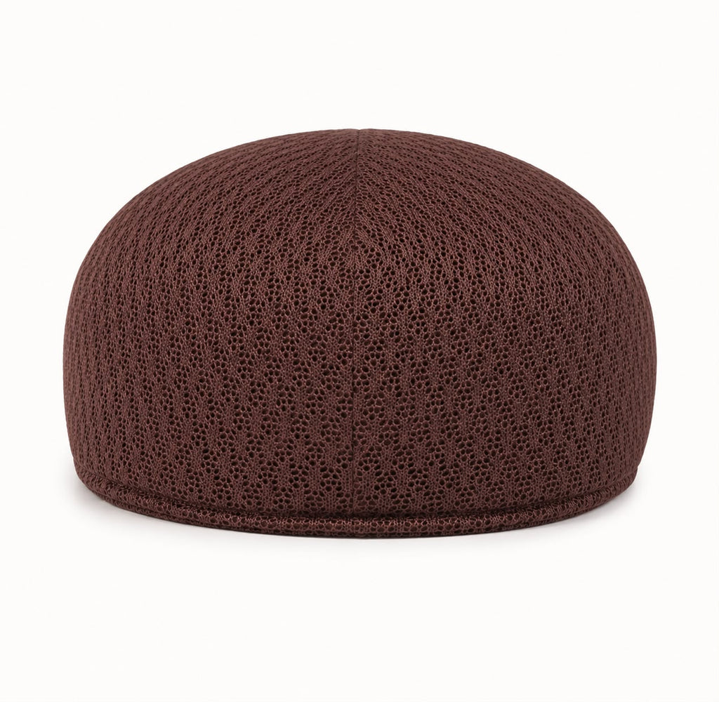 Casquette plate d’été en maille Marceau – Marron café