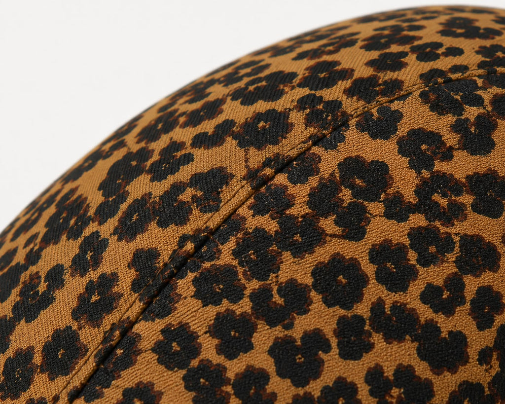 Casquette plate Montmartre – Léopard marron