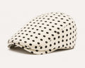 Casquette plate Montmartre – Beige à pois
