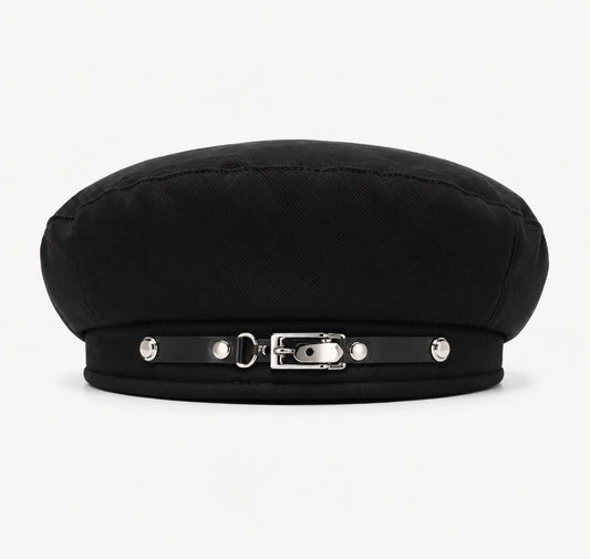 Béret femme noir à boucle – Chic quatre saisons