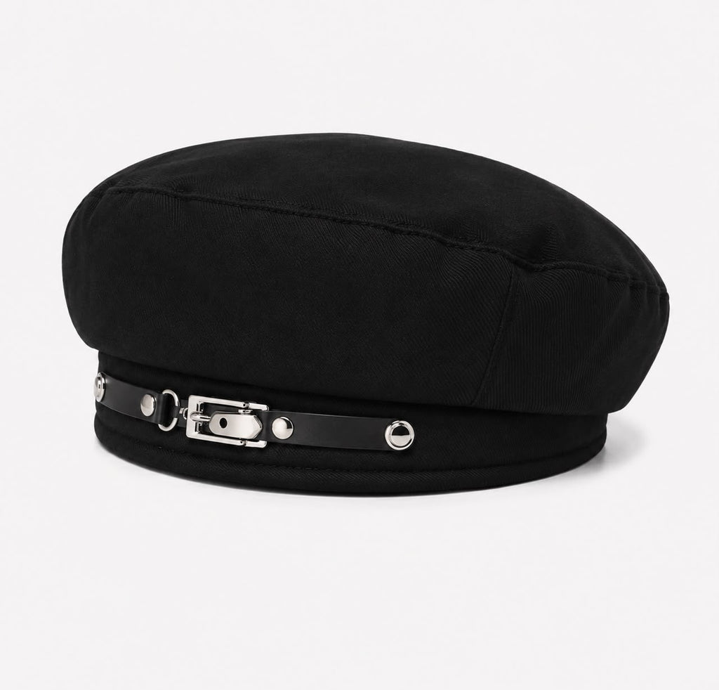 Béret femme noir à boucle – Chic quatre saisons