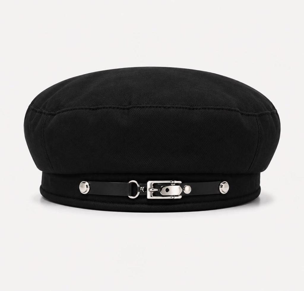 Béret femme noir à boucle – Chic quatre saisons