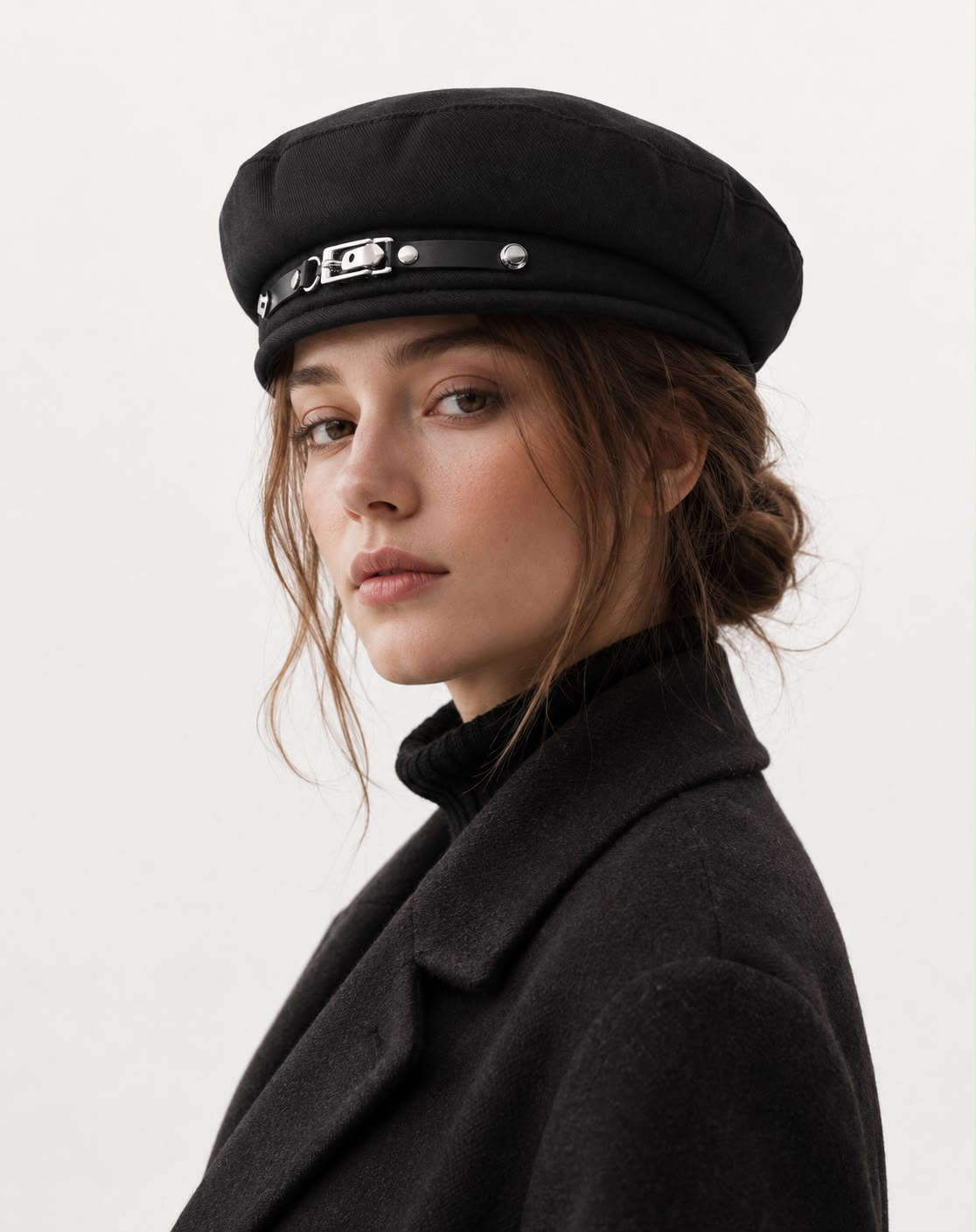 Béret femme noir à boucle – Chic quatre saisons