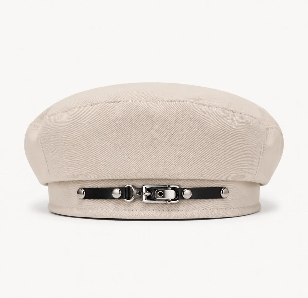Béret femme beige à boucle – Chic et polyvalent