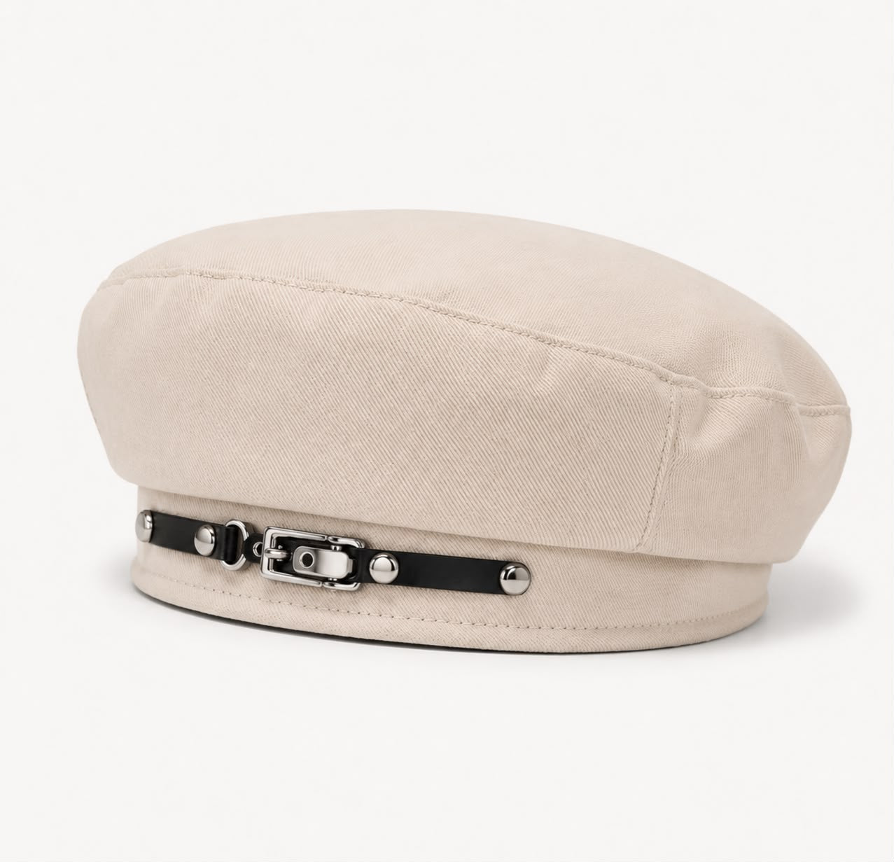 Béret femme beige à boucle – Chic et polyvalent
