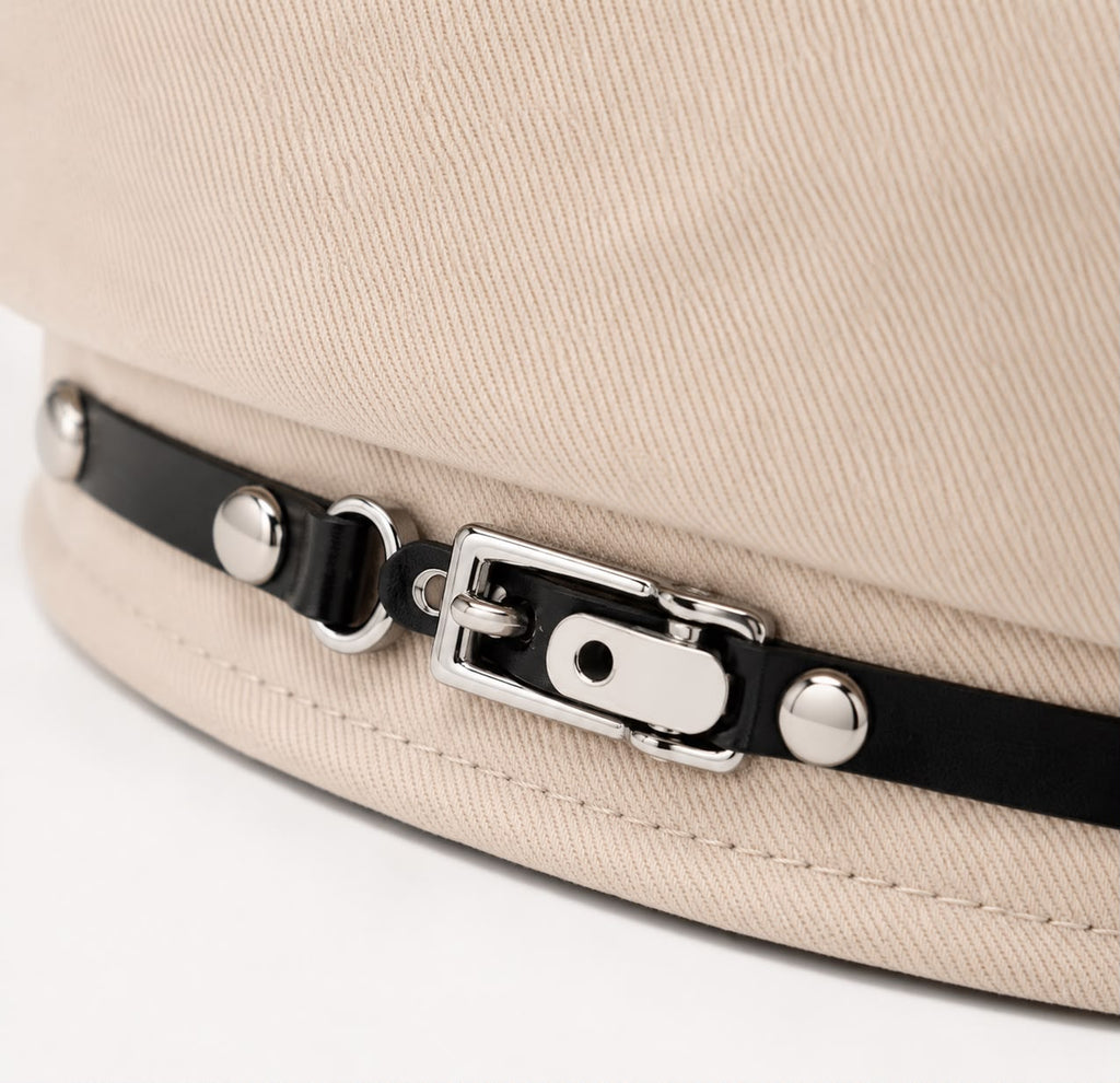 Béret femme beige à boucle – Chic et polyvalent
