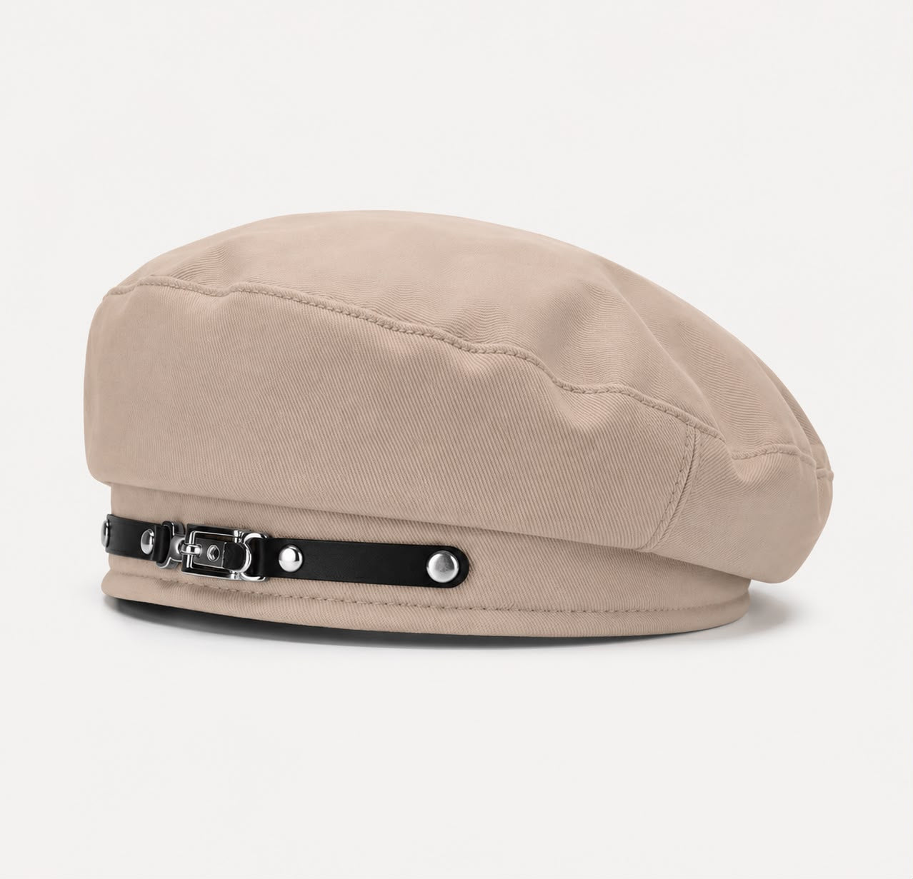 Béret femme kaki à boucle – Élégant quatre saisons