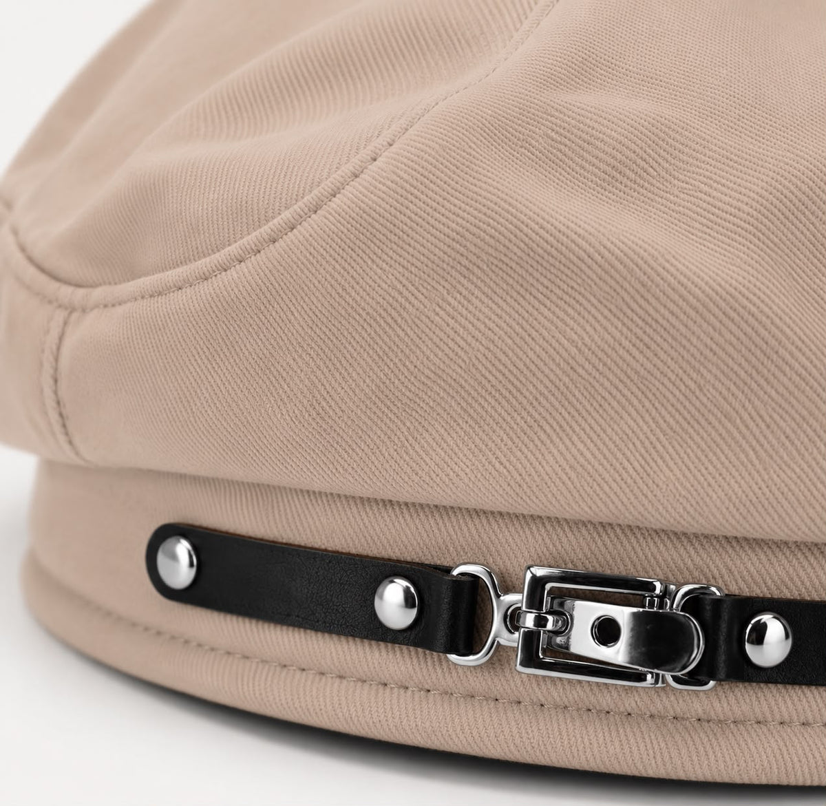Béret femme kaki à boucle – Élégant quatre saisons