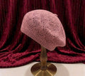 Béret Femme Rose en Acrylique – Bonnet Tricoté Léger Style Français