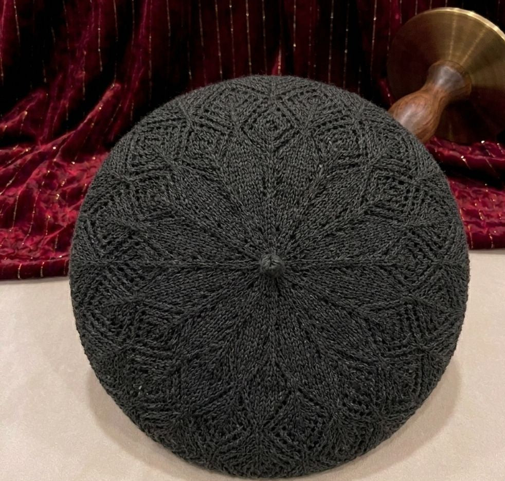 Béret Femme Gris Foncé en Acrylique – Bonnet Tricoté Léger Style Français