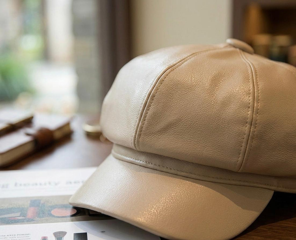 Casquette de peintre beige femme – Accessoire automne hiver vintage et élégant