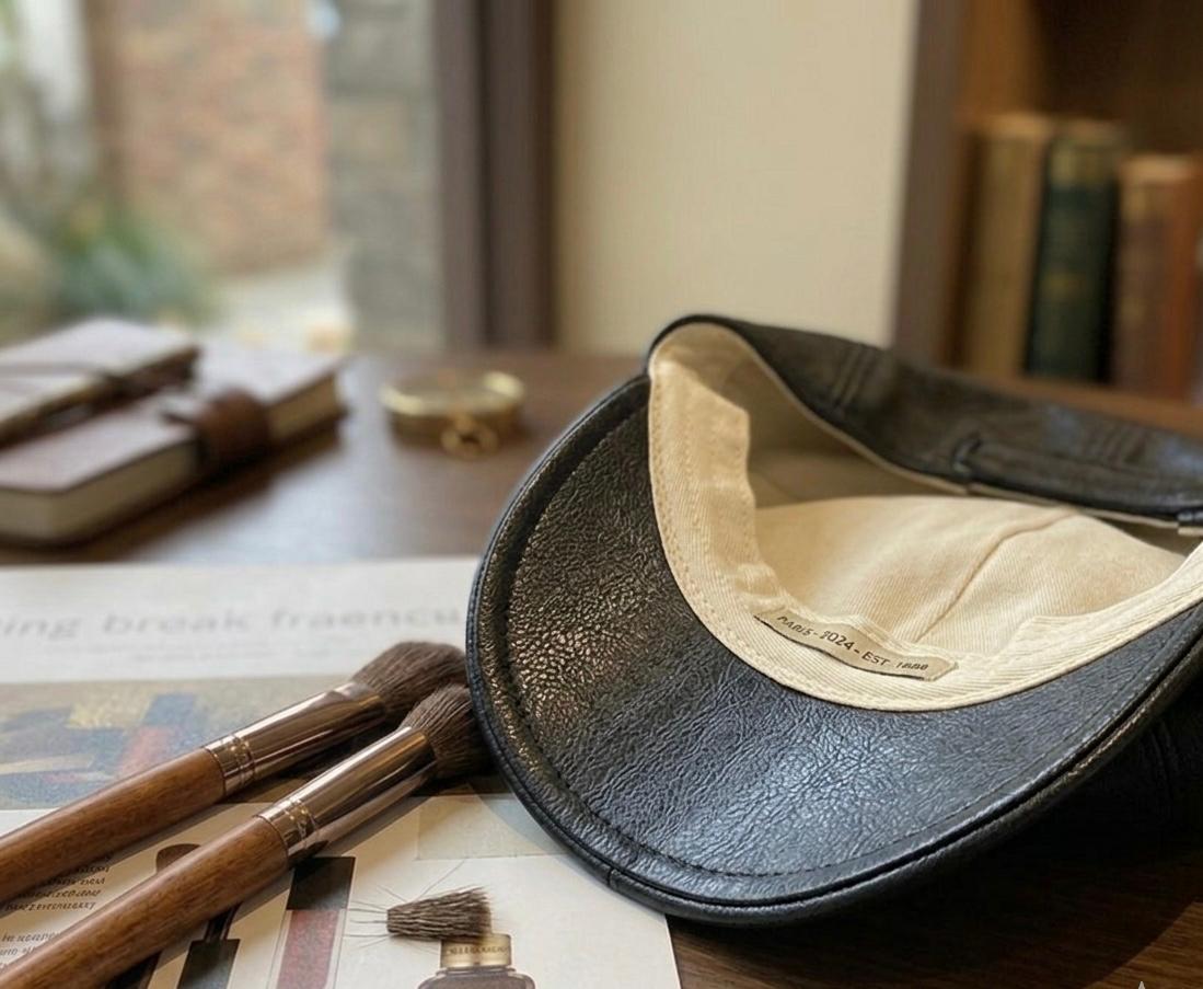 Casquette de peintre noire femme – Accessoire automne hiver vintage et élégant