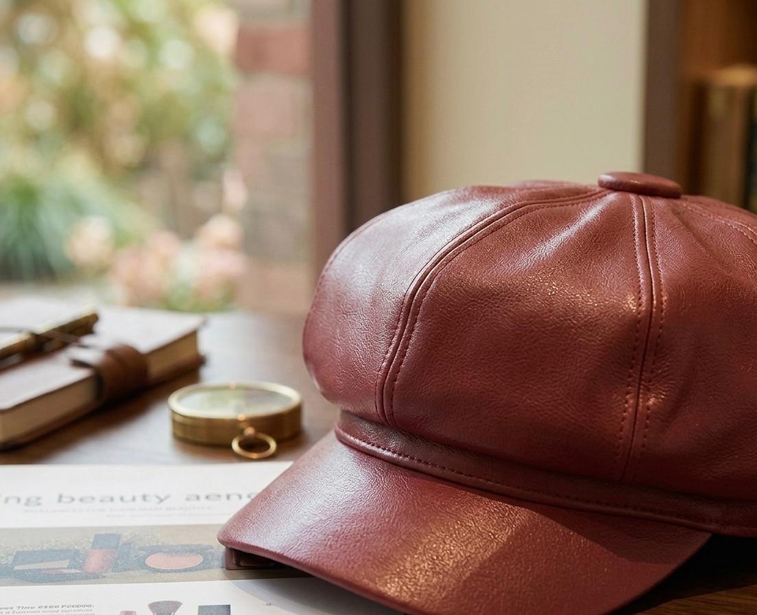 Casquette de peintre rouge femme – Accessoire automne hiver vintage et élégant