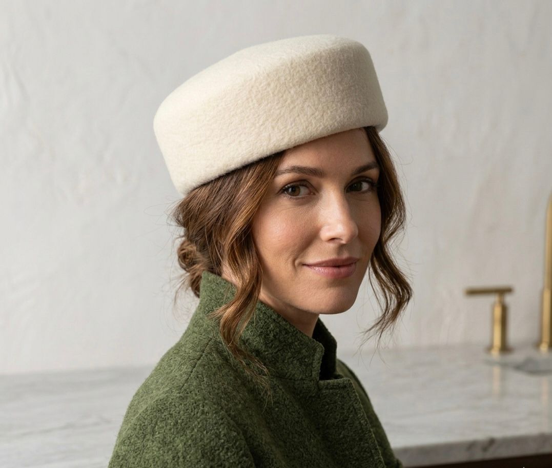 Béret femme laine blanc – Béret vintage élégant style peintre hiver