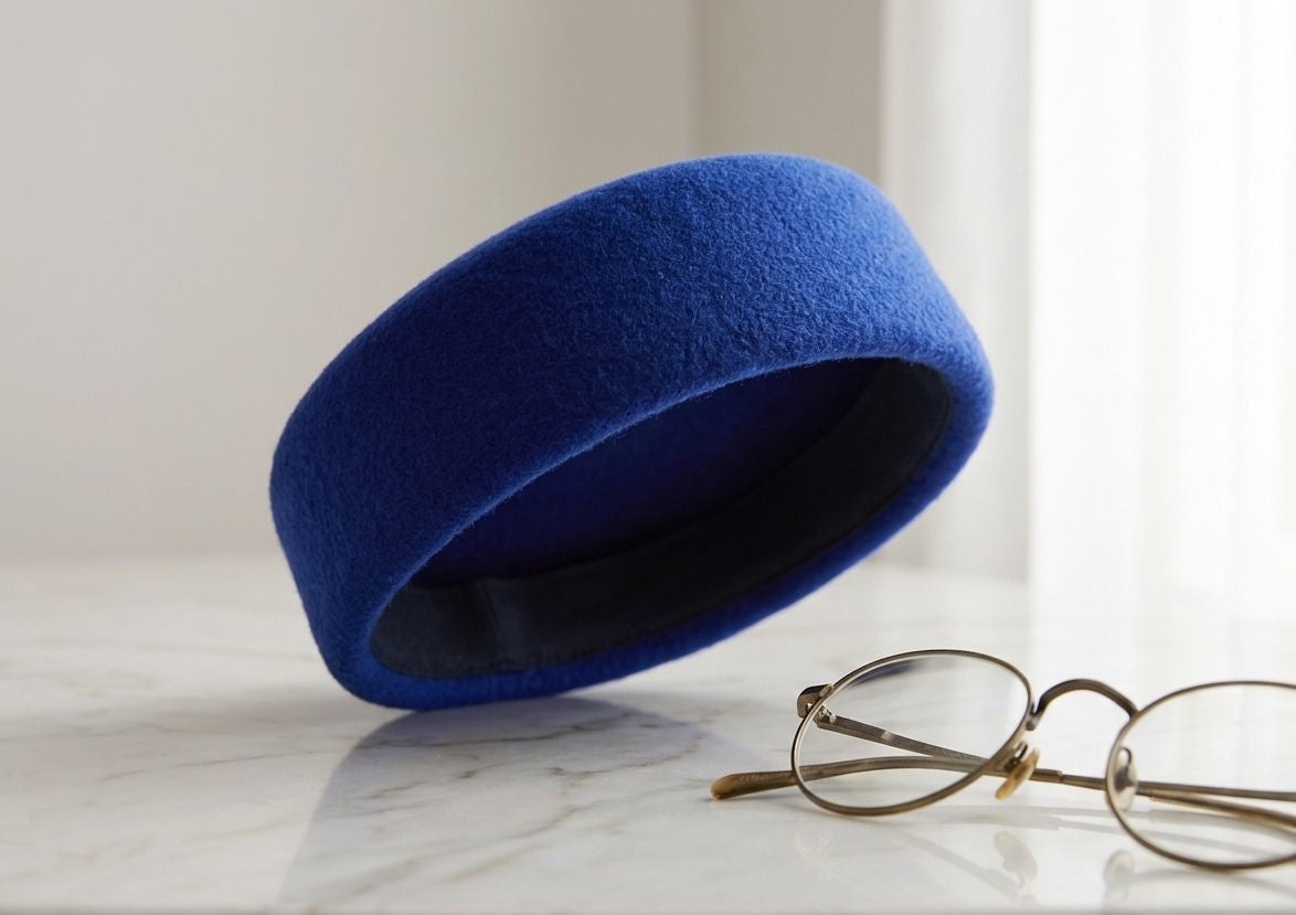 Béret femme laine bleu – Béret vintage élégant style peintre hiver