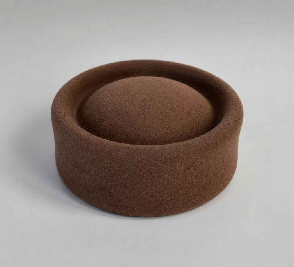 Béret femme laine coffee concave top – Béret vintage élégant hiver
