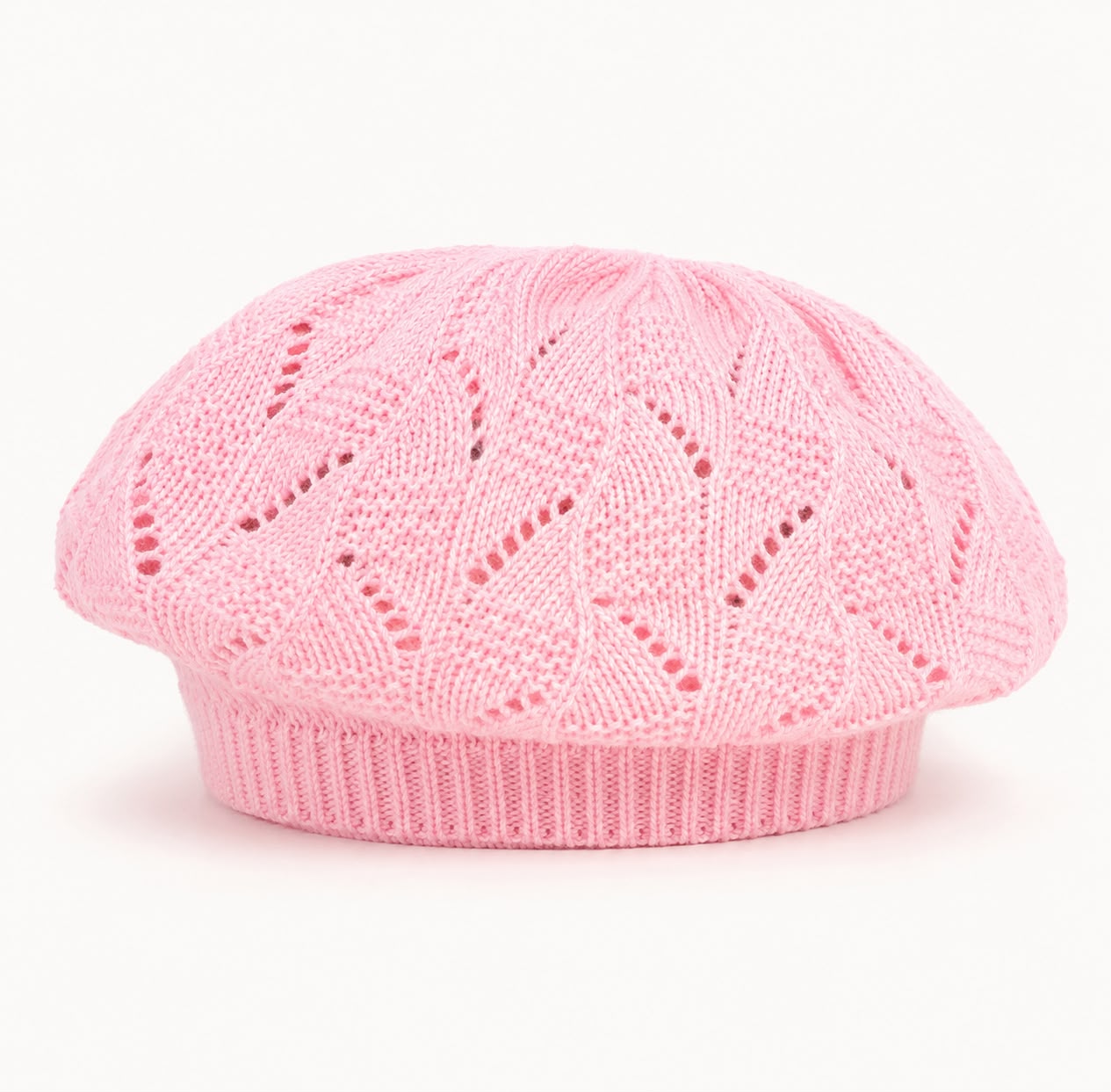 Béret Femme Rose Pastel | Tricot Acrylique
