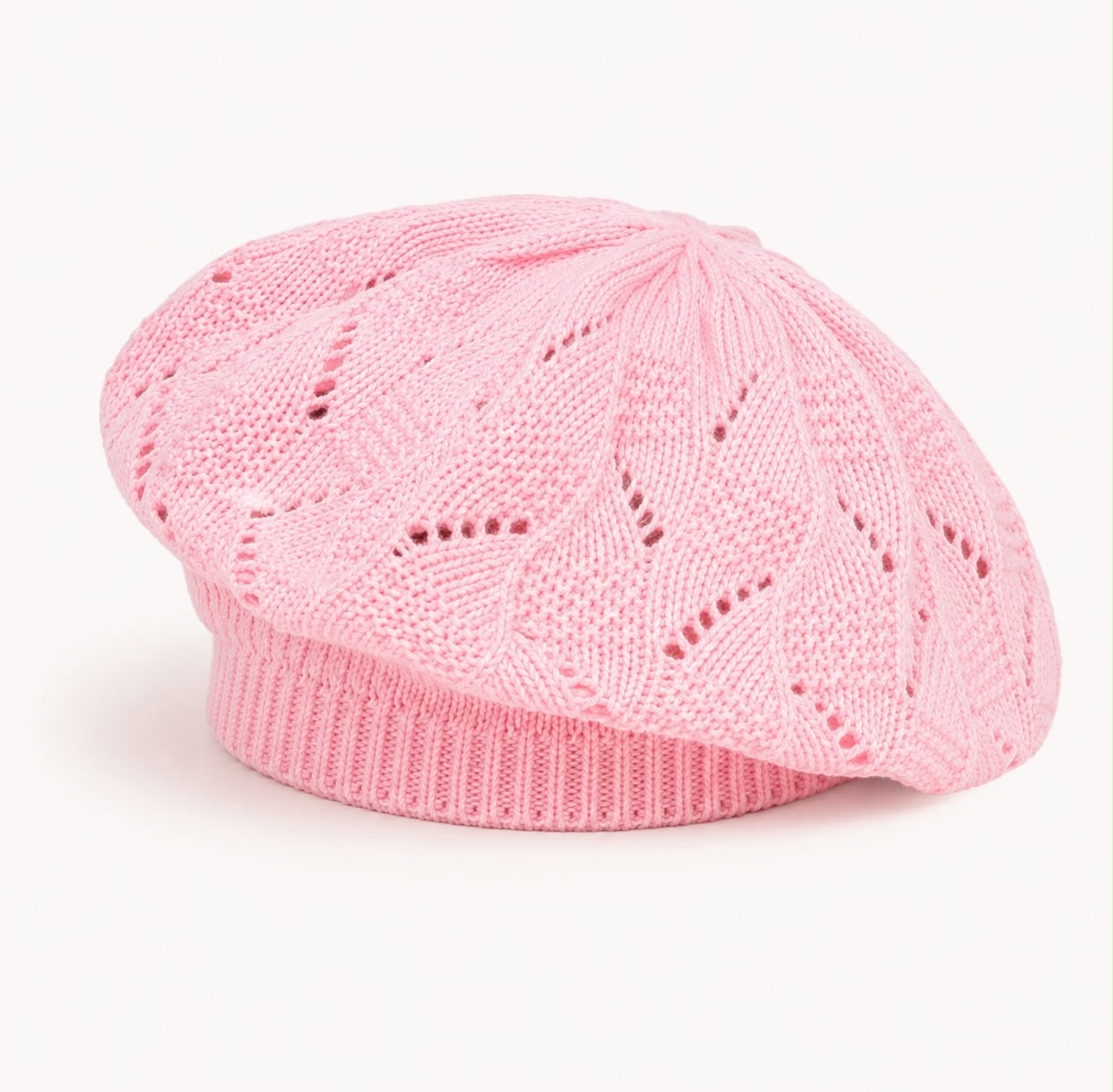 Béret Femme Rose Pastel | Tricot Acrylique