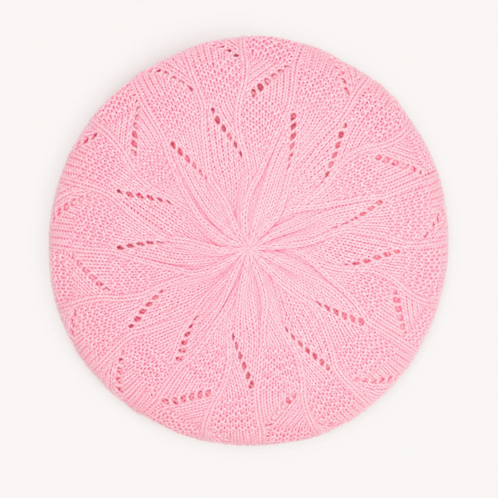 Béret Femme Rose Pastel | Tricot Acrylique