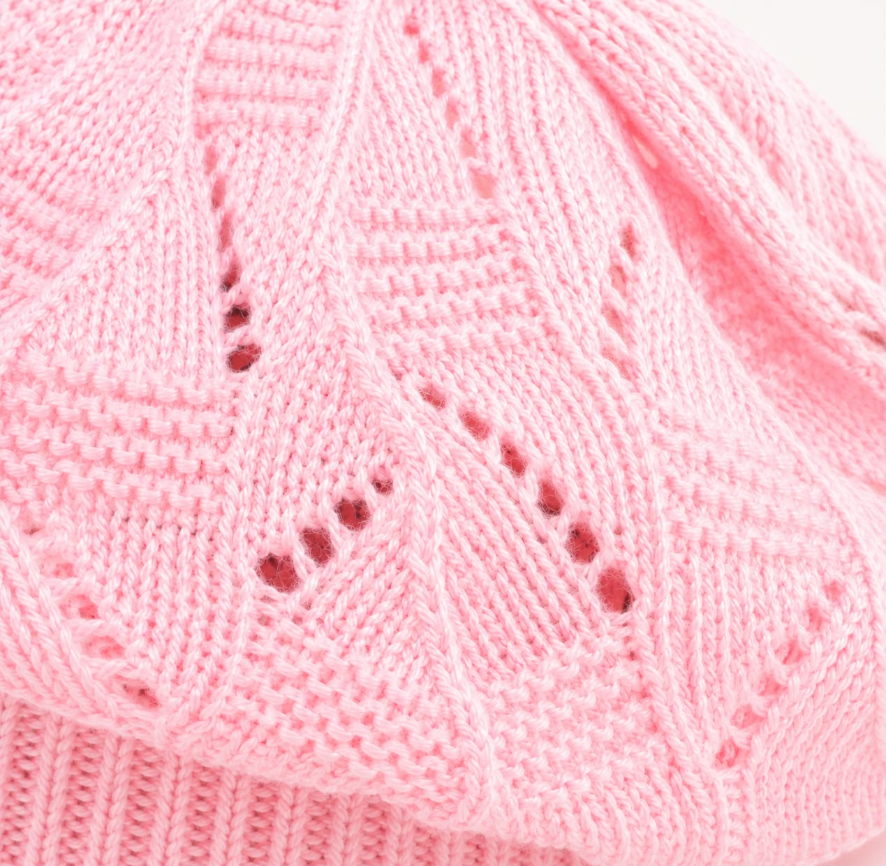 Béret Femme Rose Pastel | Tricot Acrylique