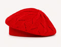 Béret Femme Rouge Foncé | Tricot Acrylique