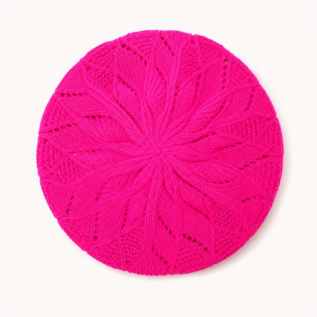 Béret Femme Rose Fuchsia | Tricot Acrylique