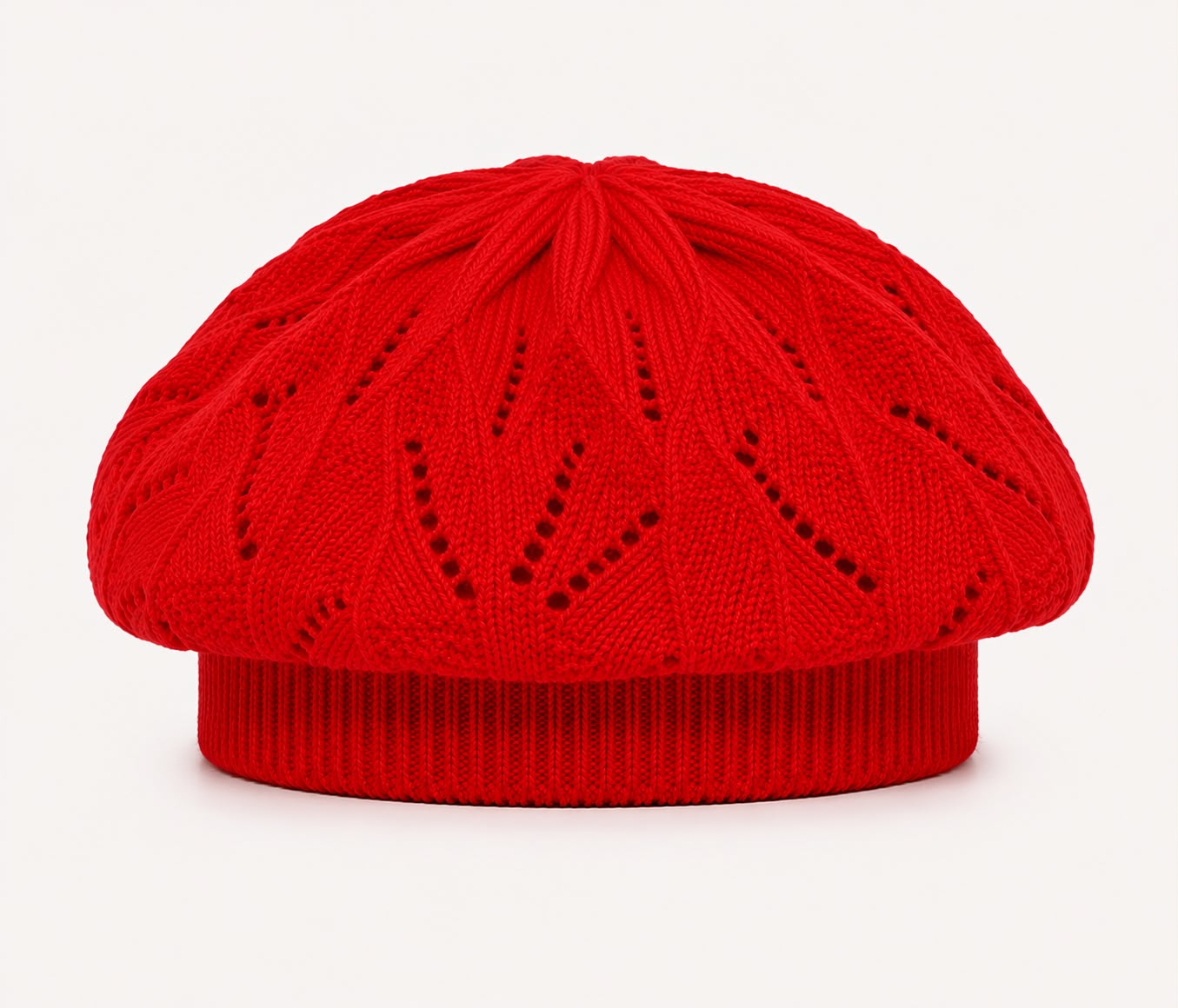 Béret Femme Rouge Foncé | Tricot Acrylique