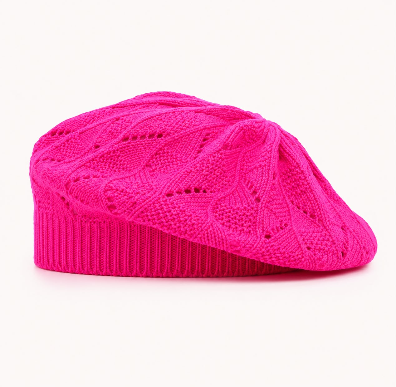 Béret Femme Rose Fuchsia | Tricot Acrylique