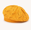 Béret Femme Jaune Moutarde | Tricot Acrylique