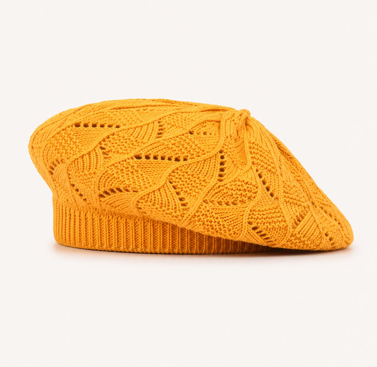 Béret Femme Jaune Moutarde | Tricot Acrylique