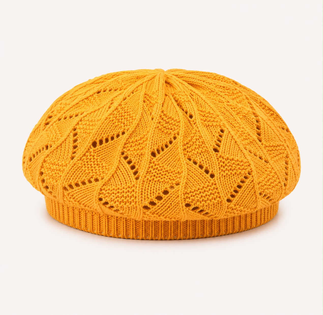Béret Femme Jaune Moutarde | Tricot Acrylique