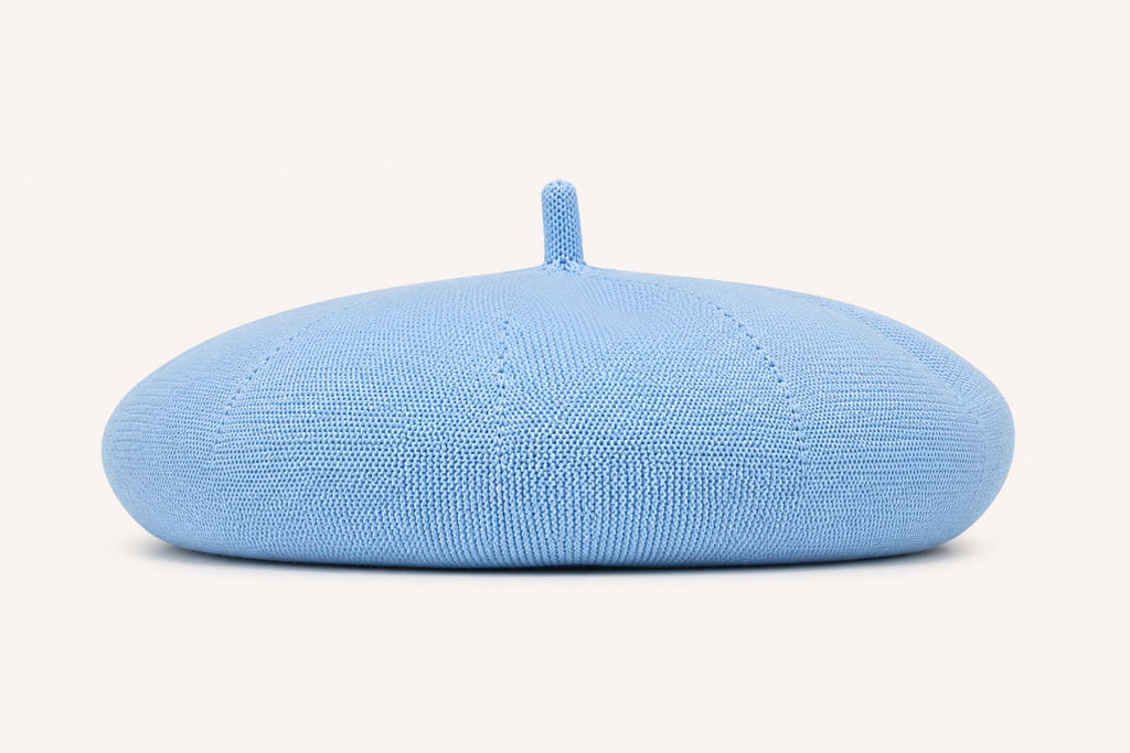 Casquette Béret Femme Bleu | Coton Tricoté