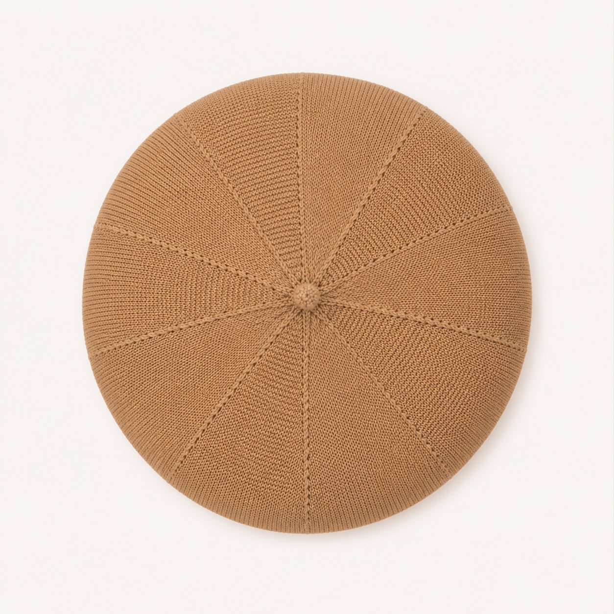 Casquette Béret Femme Brun | Coton Tricoté