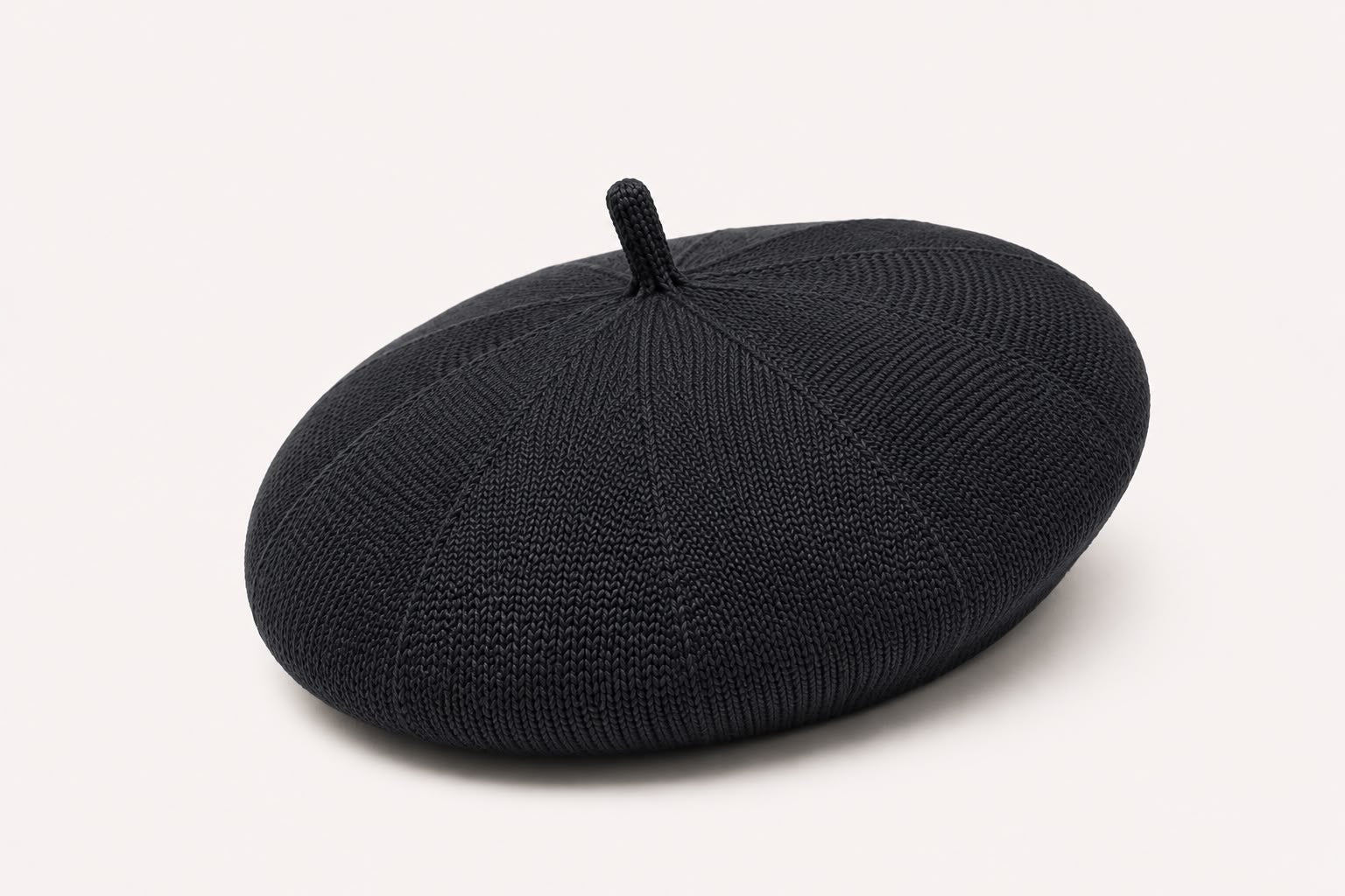 Casquette Béret Femme Noir | Coton Tricoté