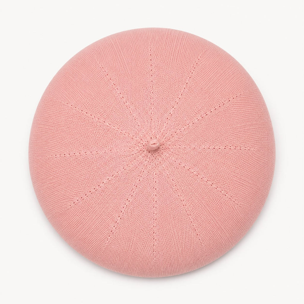 Casquette Béret Femme Rose | Coton Tricoté