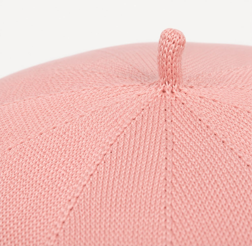 Casquette Béret Femme Rose | Coton Tricoté