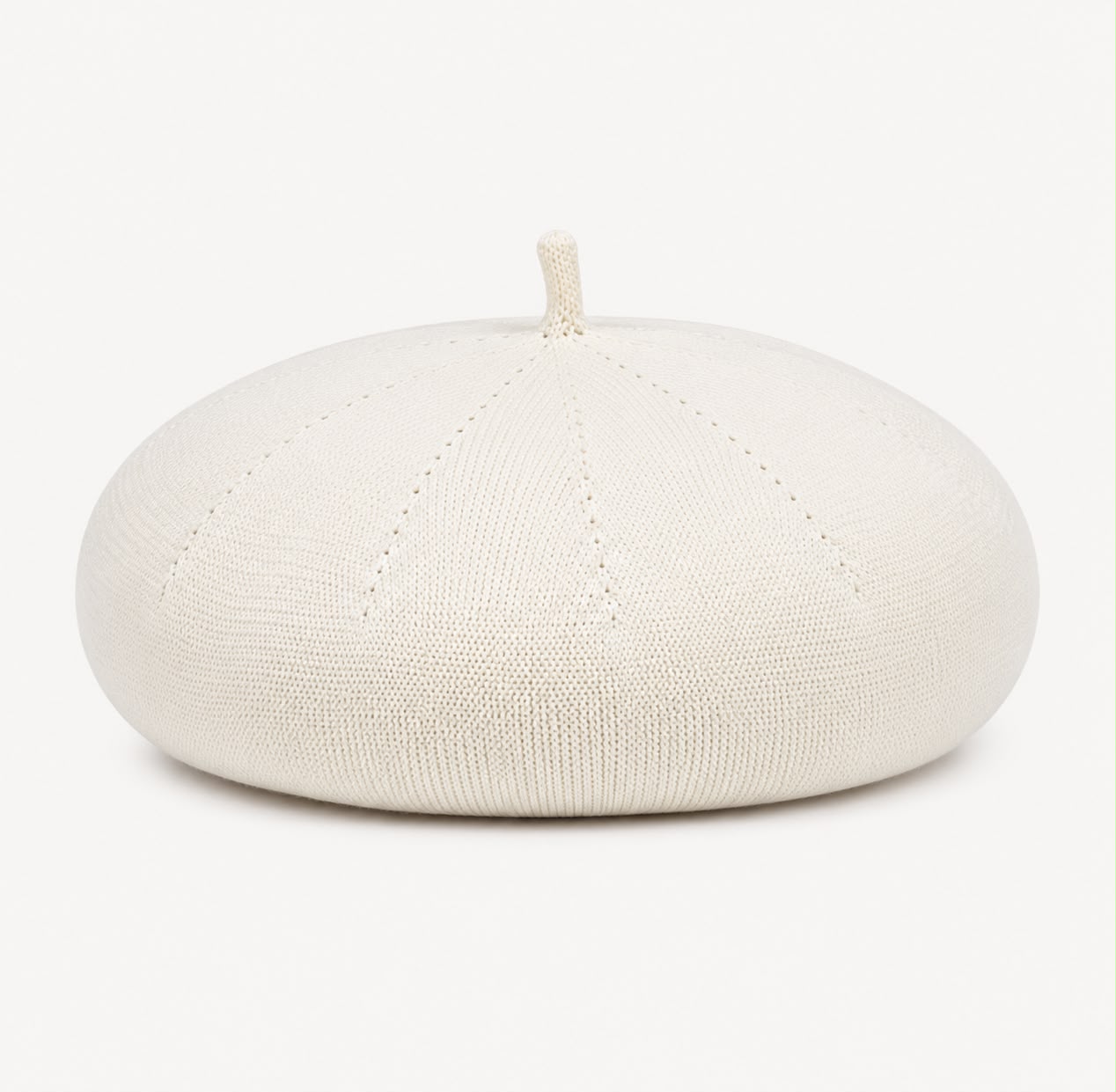 Casquette Béret Femme Blanc | Coton Tricoté