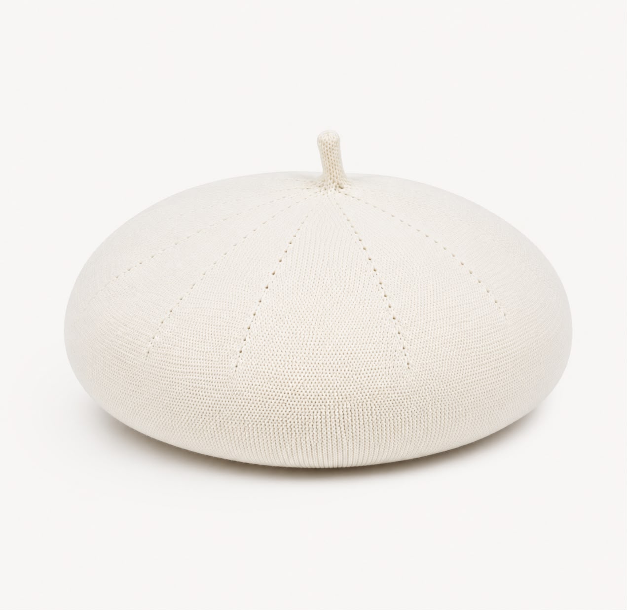 Casquette Béret Femme Blanc | Coton Tricoté