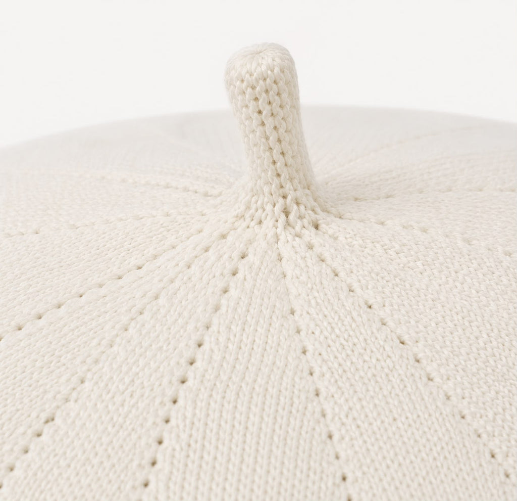 Casquette Béret Femme Blanc | Coton Tricoté