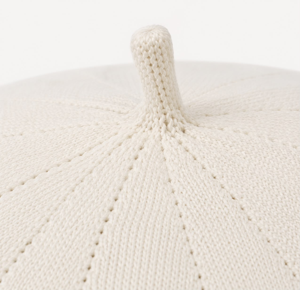 Casquette Béret Femme Blanc | Coton Tricoté