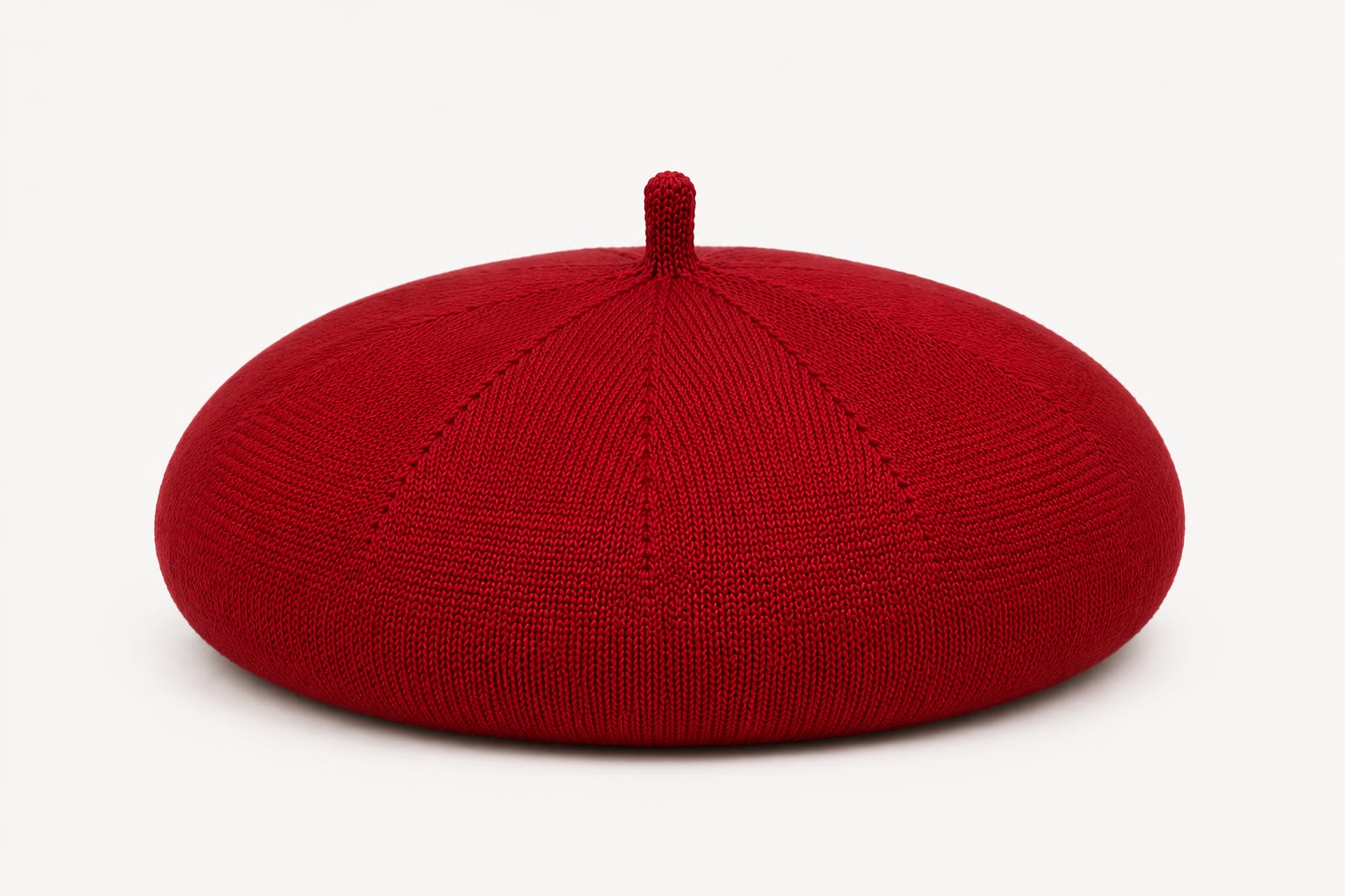 Casquette Béret Femme Rouge | Coton Tricoté