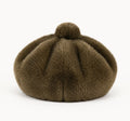Béret Femme en Fourrure Marron | Élégance Hivernale