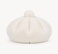 Béret Femme en Fourrure Blanc | Élégance Hivernale
