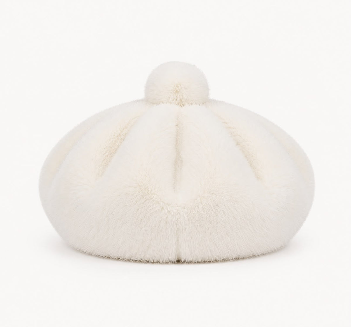 Béret Femme en Fourrure Blanc | Élégance Hivernale