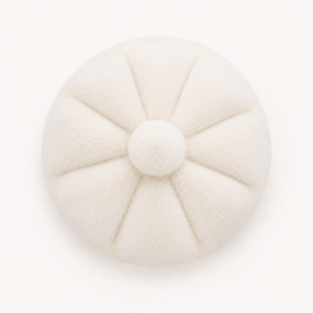 Béret Femme en Fourrure Blanc | Élégance Hivernale