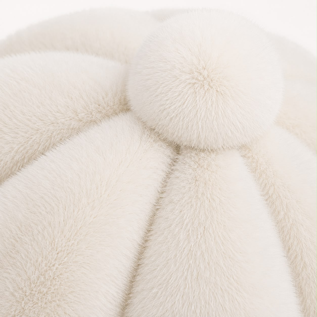 Béret Femme en Fourrure Blanc | Élégance Hivernale
