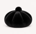 Béret Femme en Fourrure Noir | Élégance Hivernale