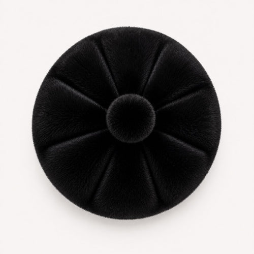 Béret Femme en Fourrure Noir | Élégance Hivernale