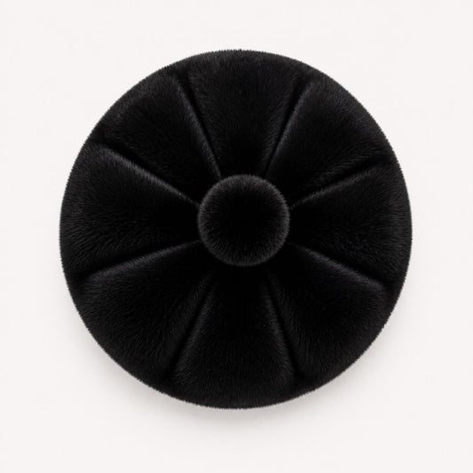 Béret Femme en Fourrure Noir | Élégance Hivernale