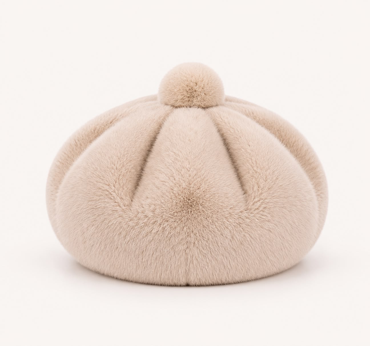 Béret femme fourrure beige – Béret chaud hiver style artiste peintre